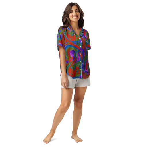 Limewire Dream on a Women's Short Sleeve Pajama Top