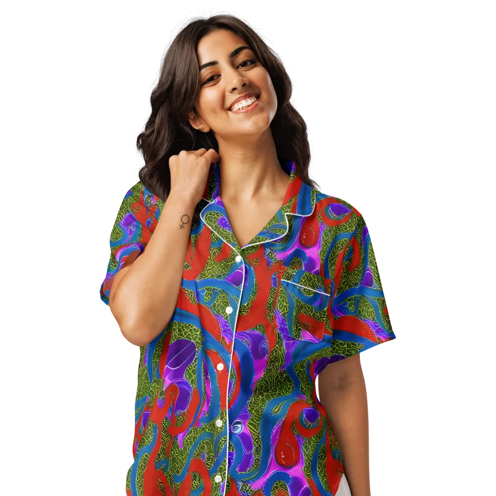 Limewire Dream on Women's Short Sleeve Pajama Top — Front
