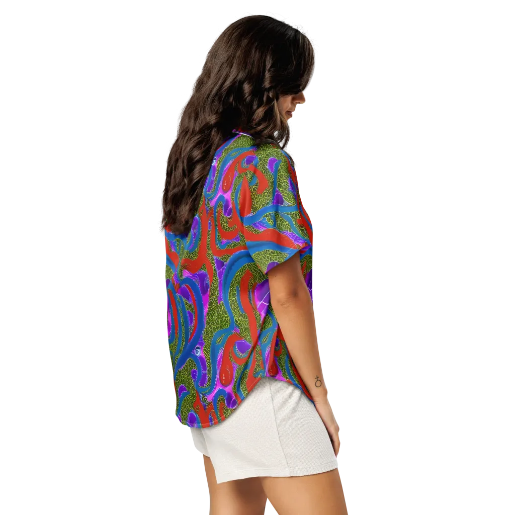 Limewire Dream on Women's Short Sleeve Pajama Top — Right Back