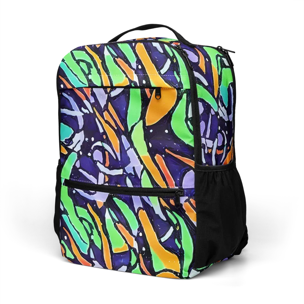 Night Garden on Utility Backpack — Left Front