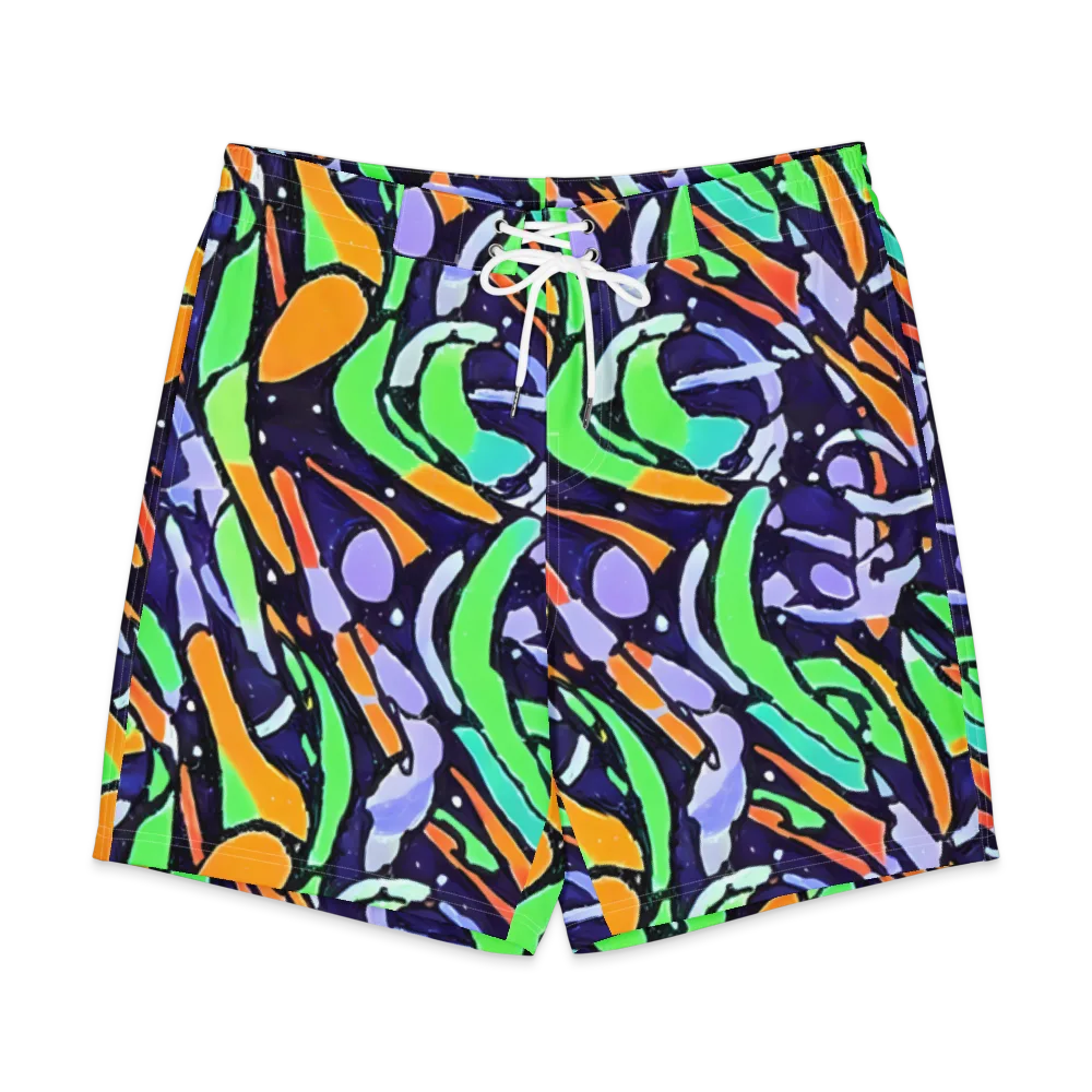 Night Garden on Men's Board Shorts — Front