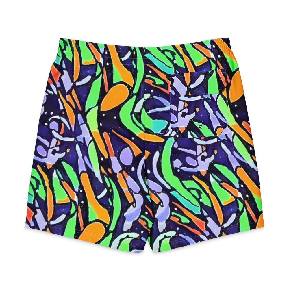 Night Garden on Men's Board Shorts — Back