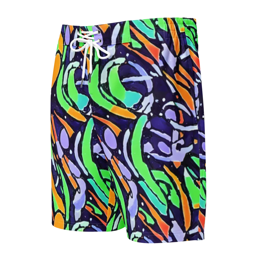 Night Garden on Men's Board Shorts — Front