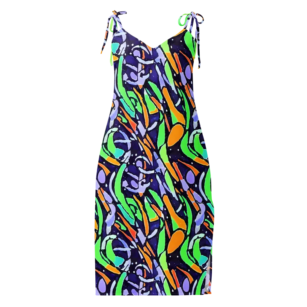 Night Garden on Slip Dress — Front