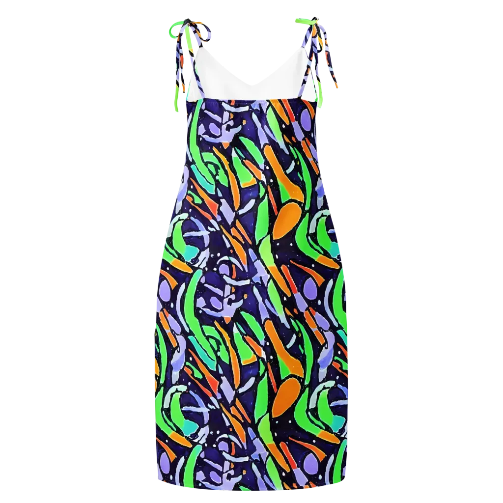 Night Garden on Slip Dress — Back