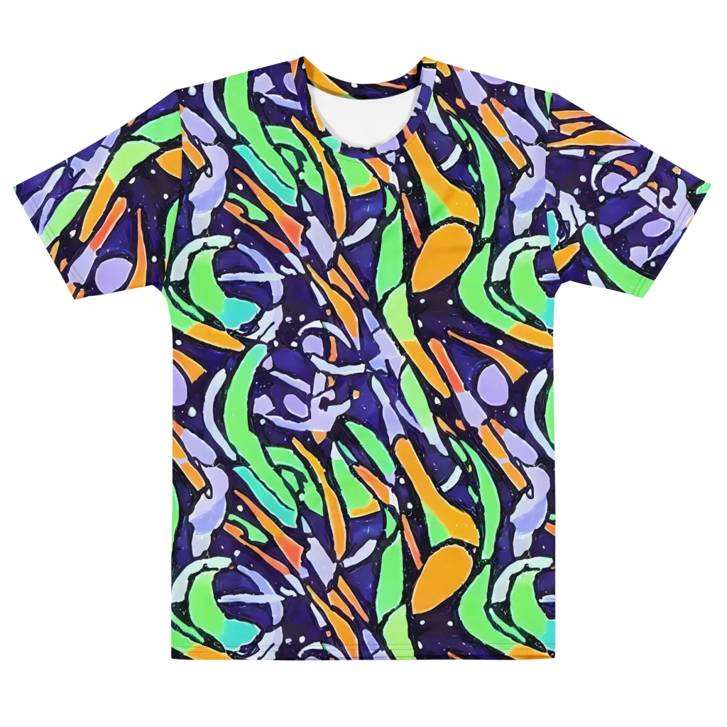 Night Garden on Men's Cotton Crew Neck T-Shirt — Front