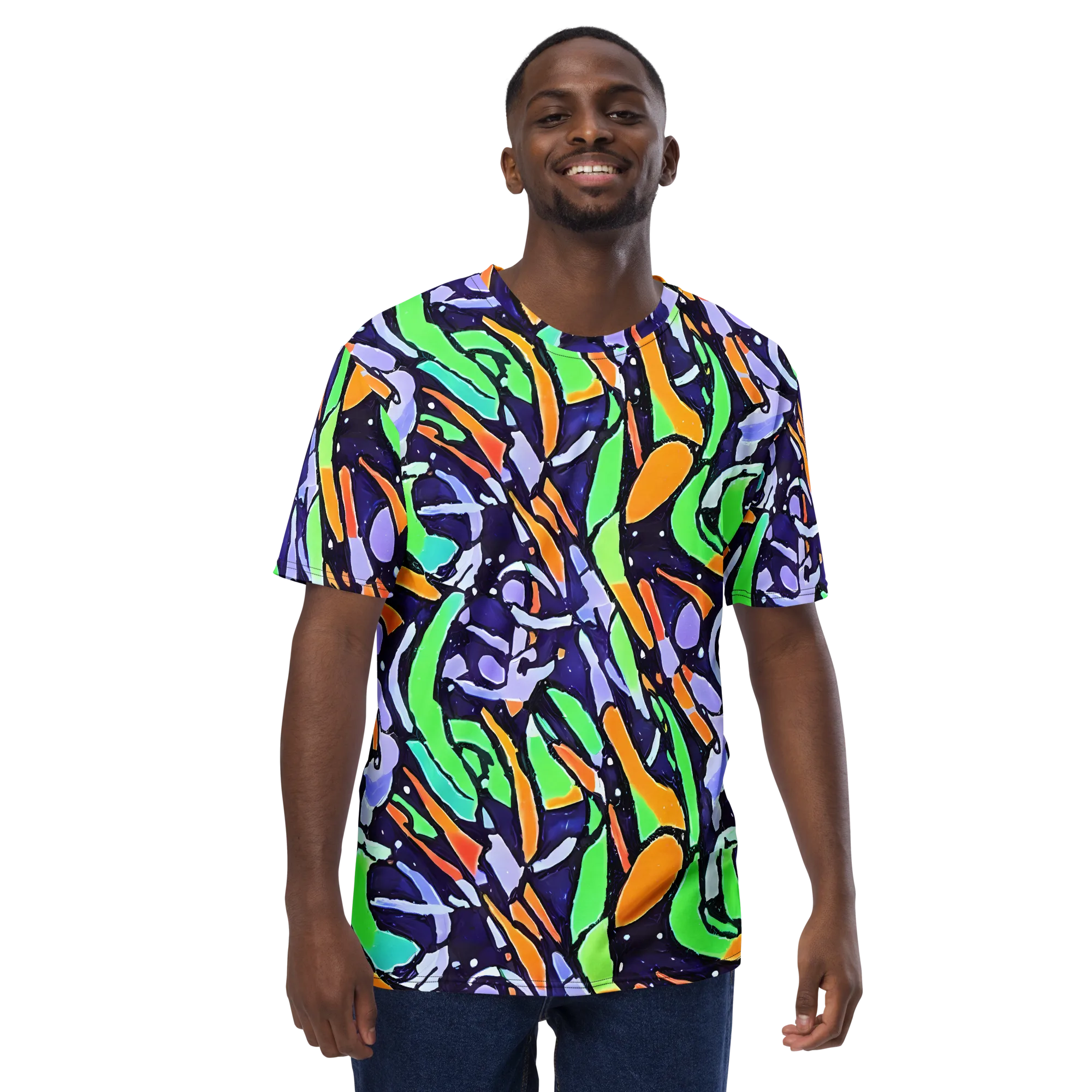 Night Garden on Men's Crew Neck T-Shirt — Front