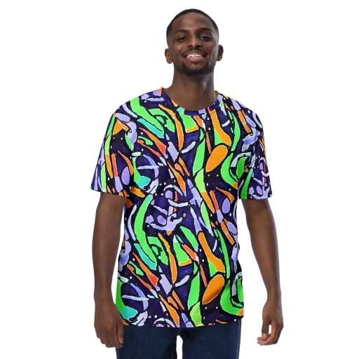 Night Garden on a Men's Crew Neck T-Shirt
