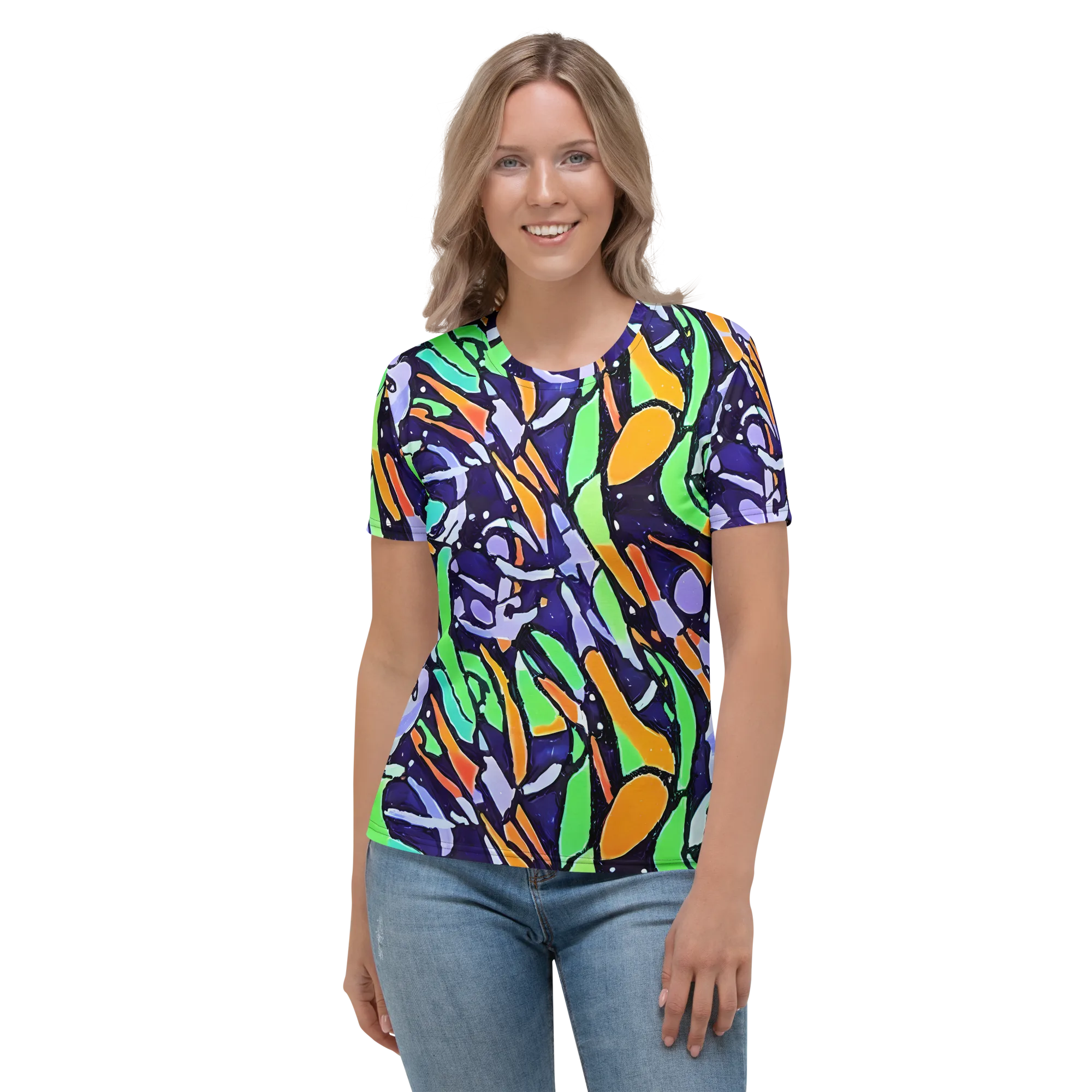 Night Garden on Women's Crew Neck T-Shirt — Front