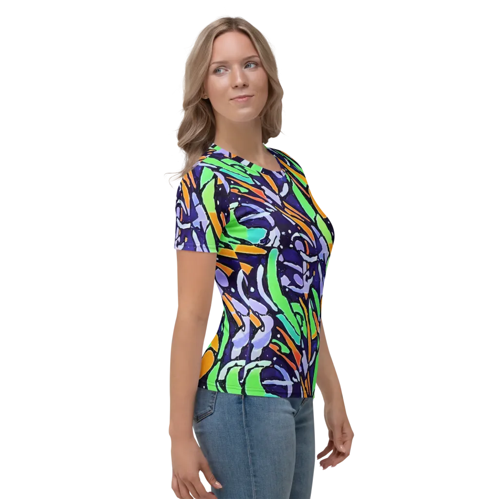 Night Garden on Women's Crew Neck T-Shirt — Right