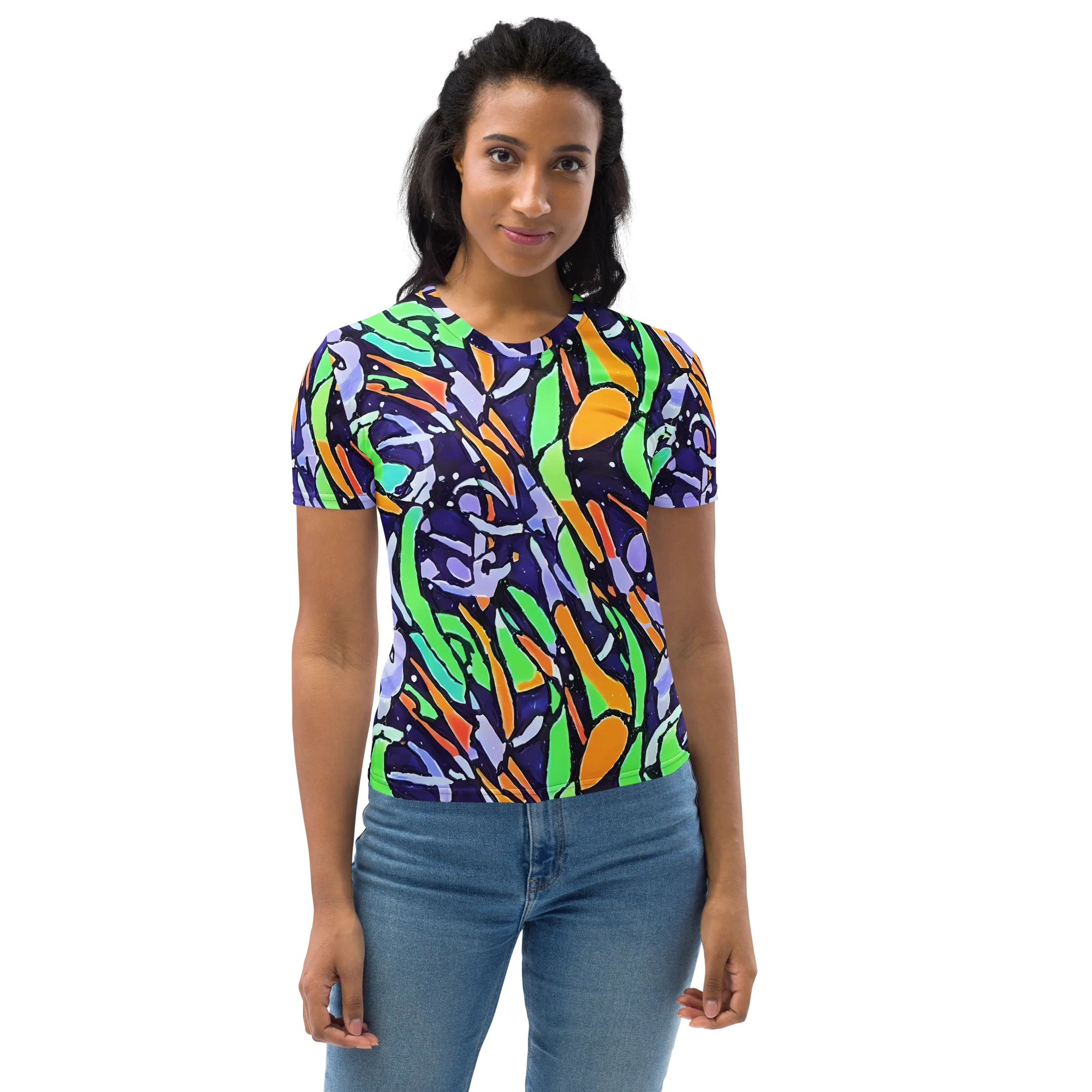 Night Garden on Women's Crew Neck T-Shirt — Front