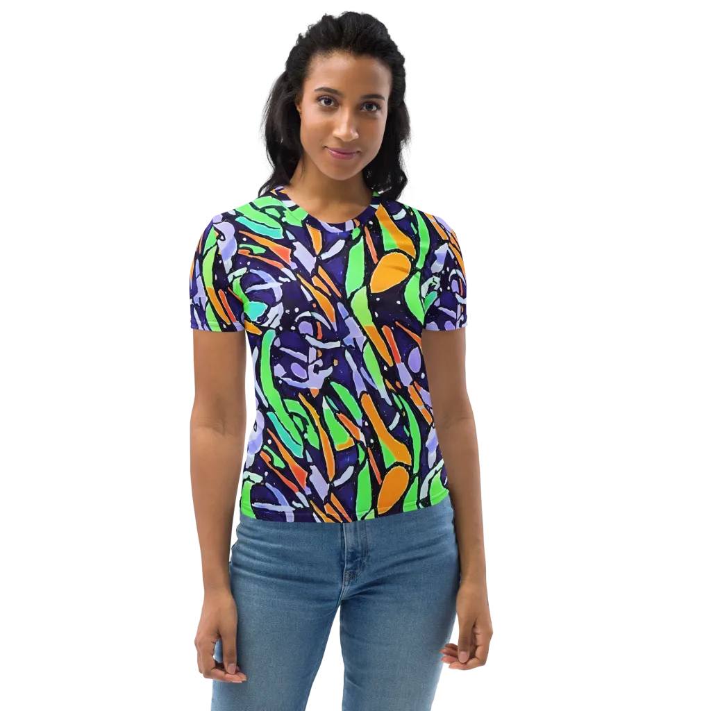 Night Garden on Women's Crew Neck T-Shirt — Front