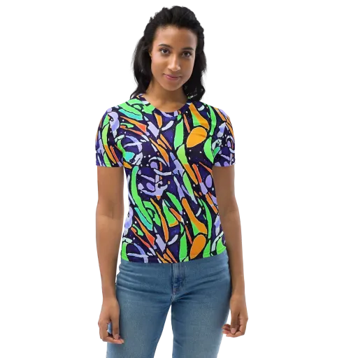 Night Garden on a Women's Crew Neck T-Shirt