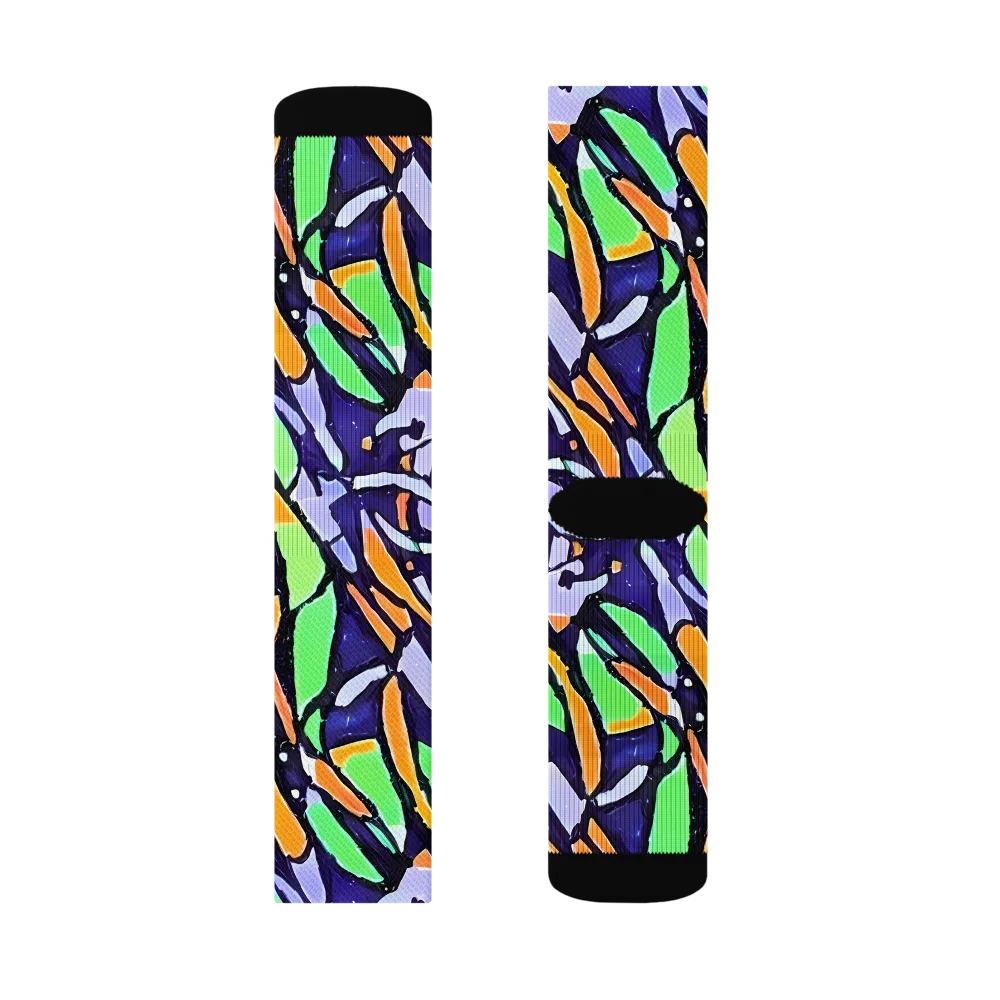 Night Garden on Socks — Left Sock