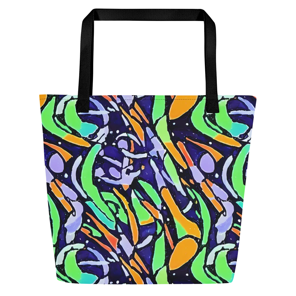 Night Garden on Large Tote Bag W/ Pocket — Front