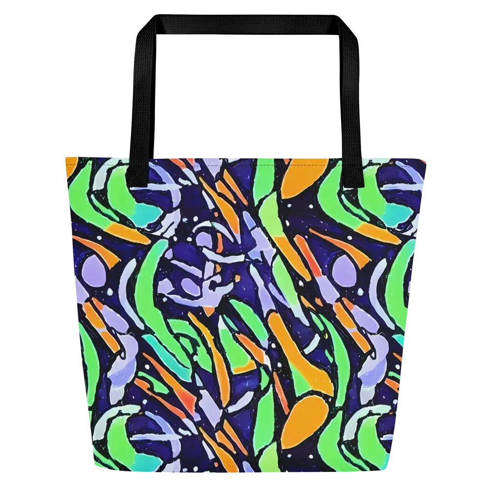 Night Garden on Large Tote Bag W/ Pocket — Front