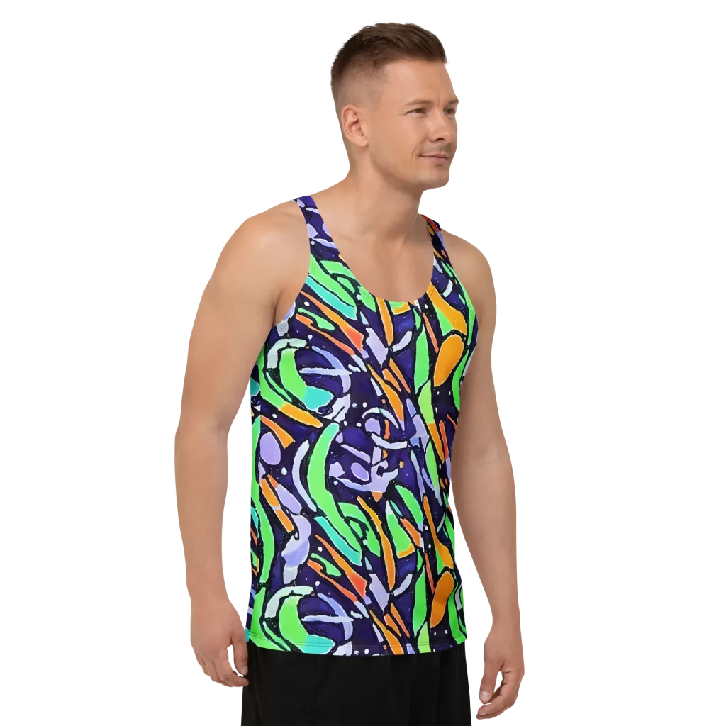 Night Garden on Men's Tank Top — Right Front