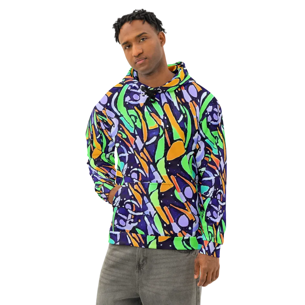 Night Garden on Cotton Hoodie — Left Front