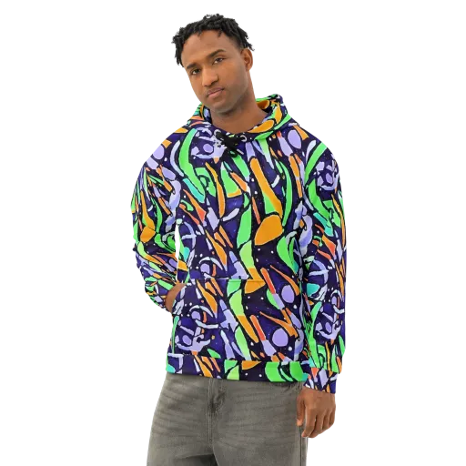 Night Garden on a Cotton Hoodie