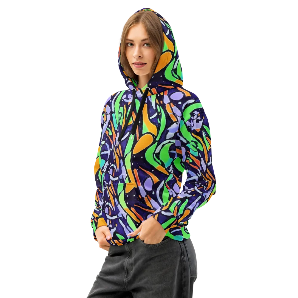 Night Garden on Cotton Hoodie — Left Front