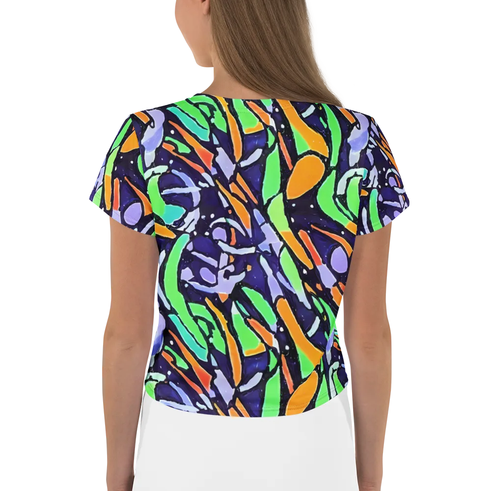 Night Garden on Crop Tee — Back