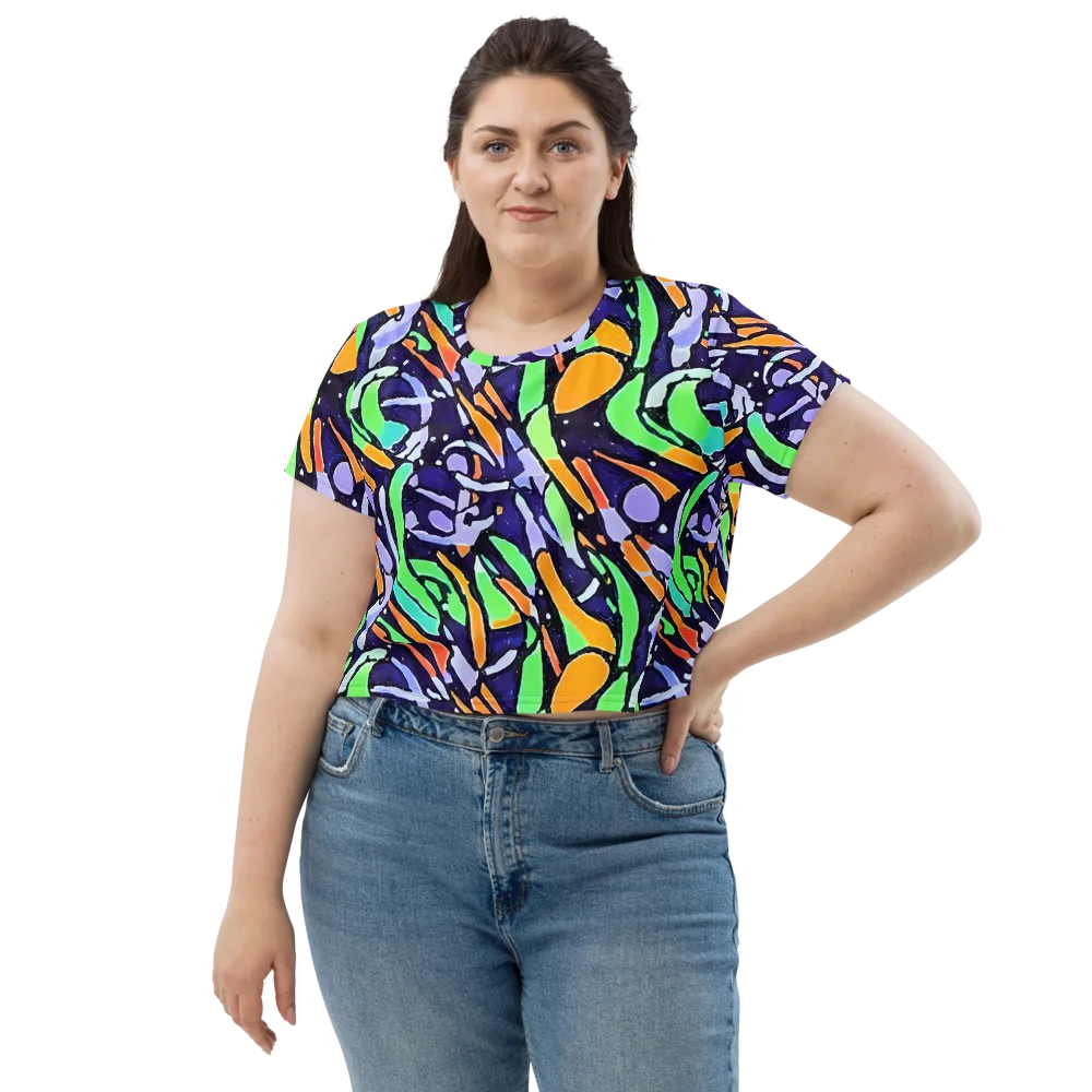 Night Garden on Crop Tee — Front