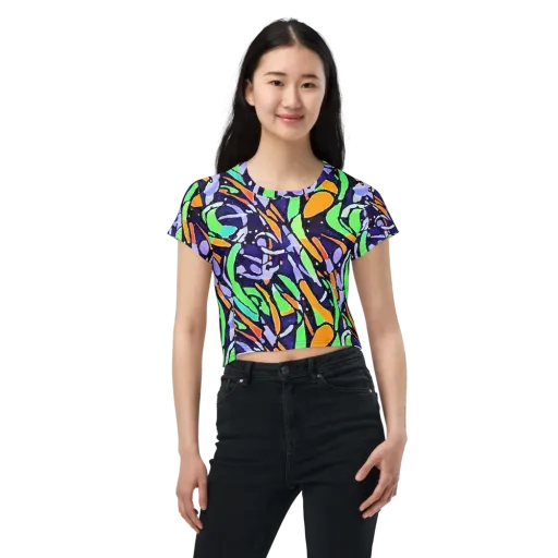 Night Garden on a Crop Tee