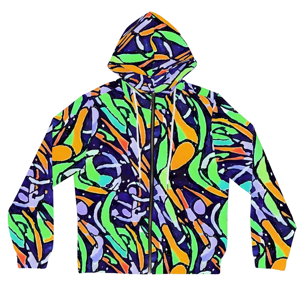 Night Garden on Women's Full-Zip Hoodie — Front