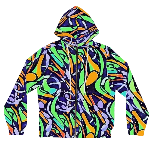 Night Garden on a Women's Full-Zip Hoodie
