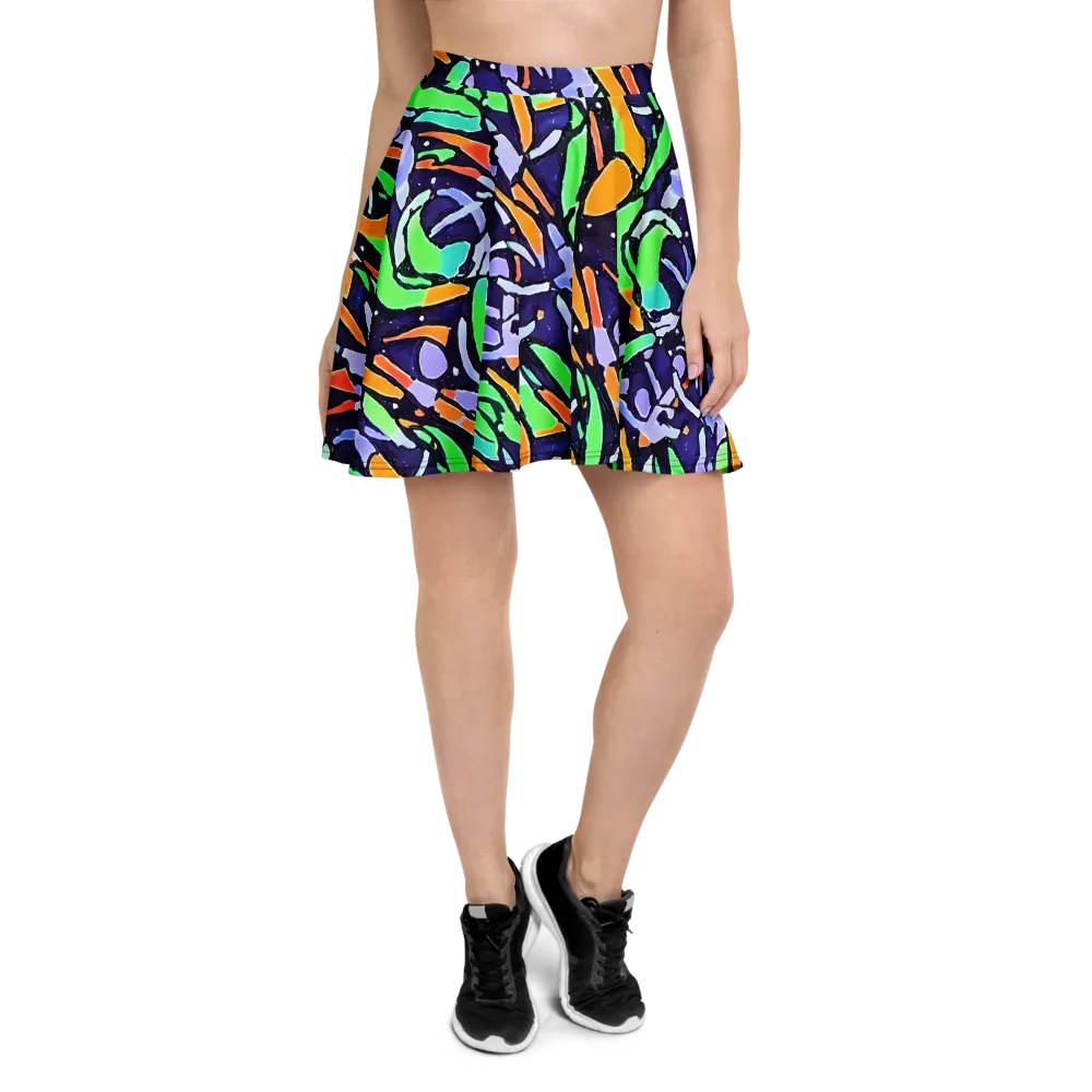 Night Garden on Skater Skirt — Front