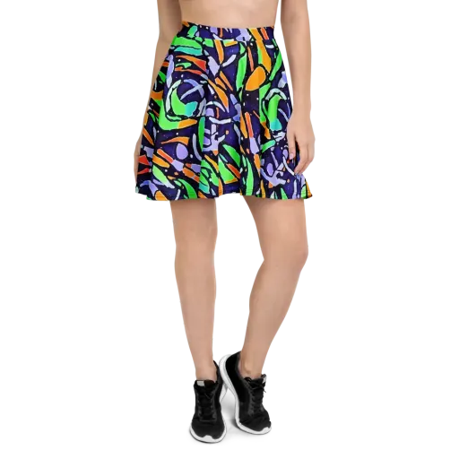 Night Garden on a Skater Skirt