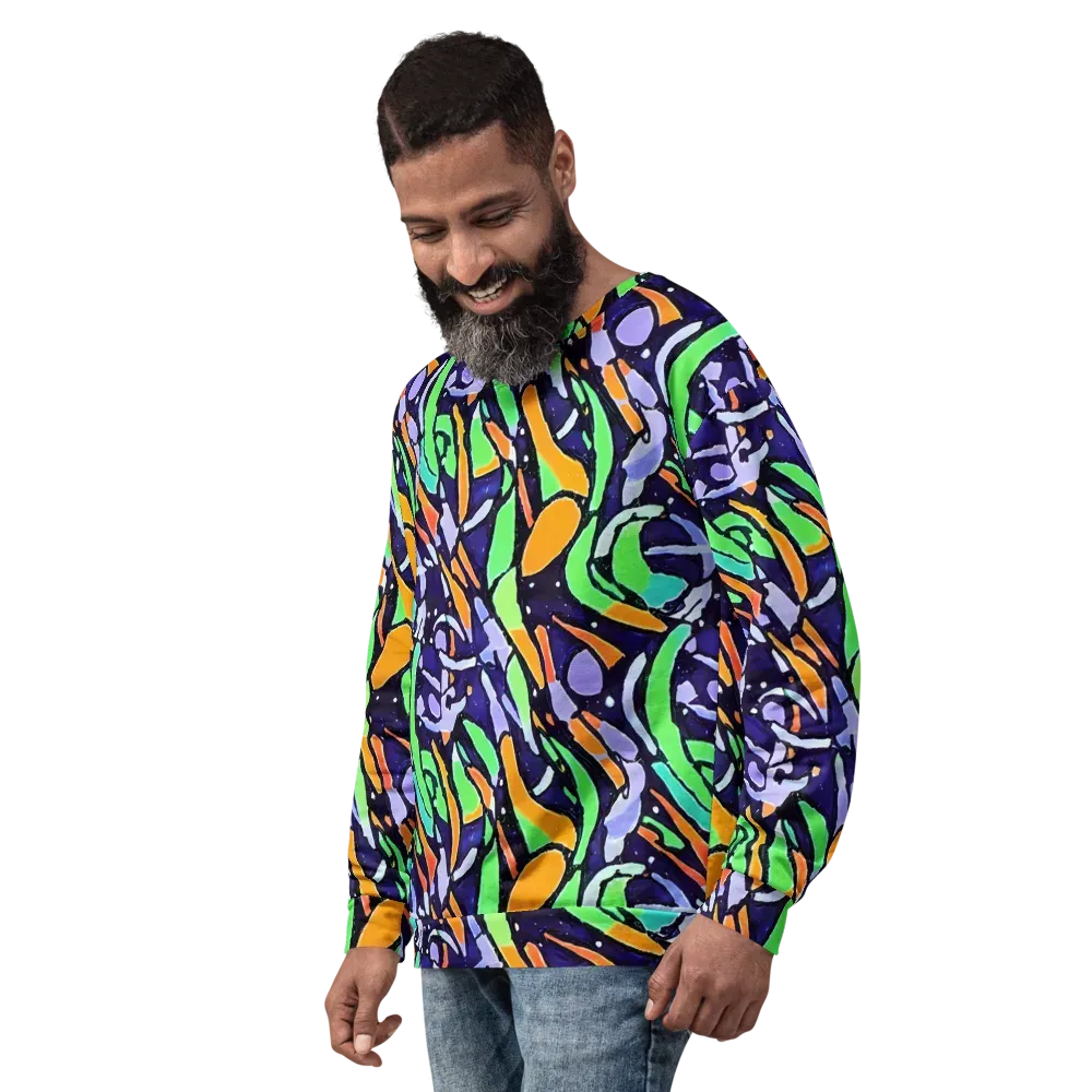 Night Garden on Sweatshirt — Left Front