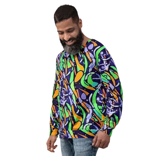 Night Garden on a Sweatshirt
