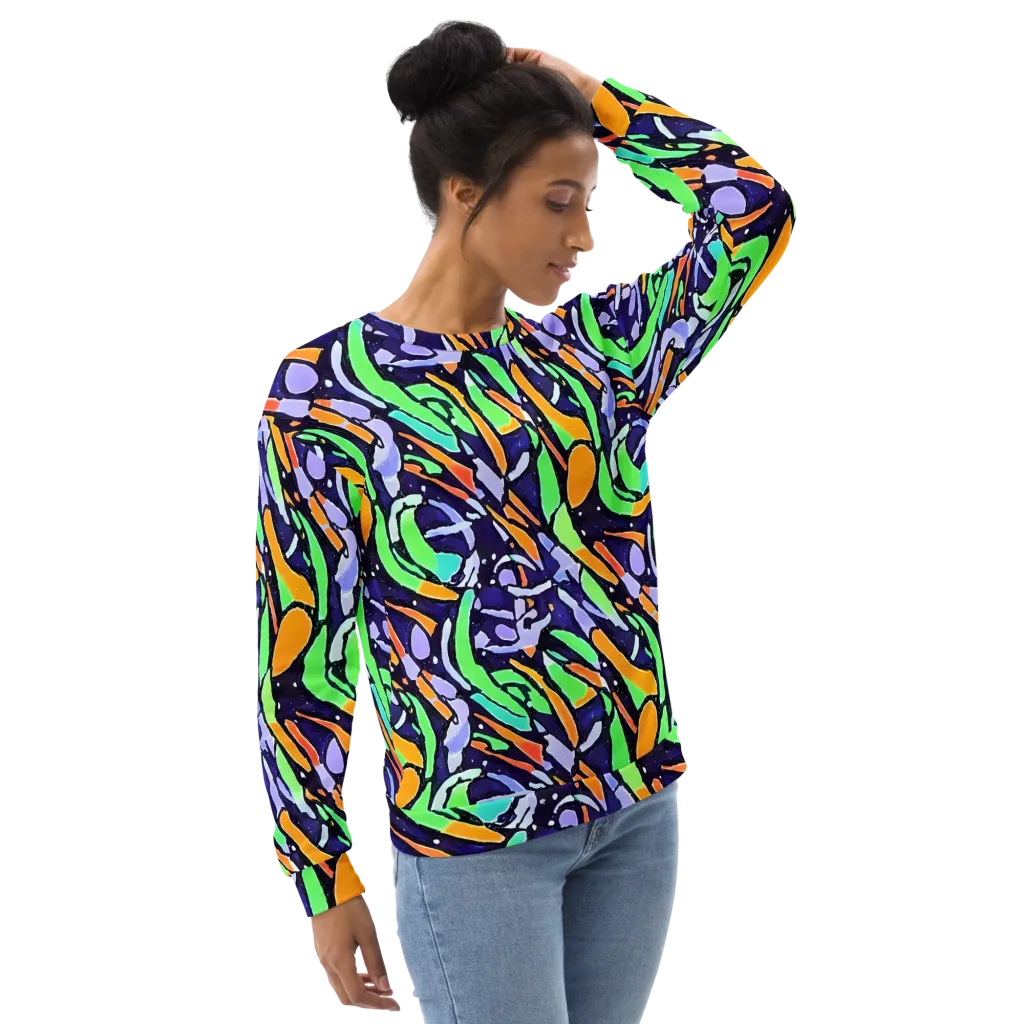 Night Garden on Sweatshirt — Right Front
