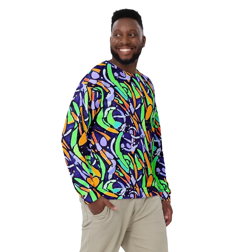 Night Garden on Sweatshirt — Front