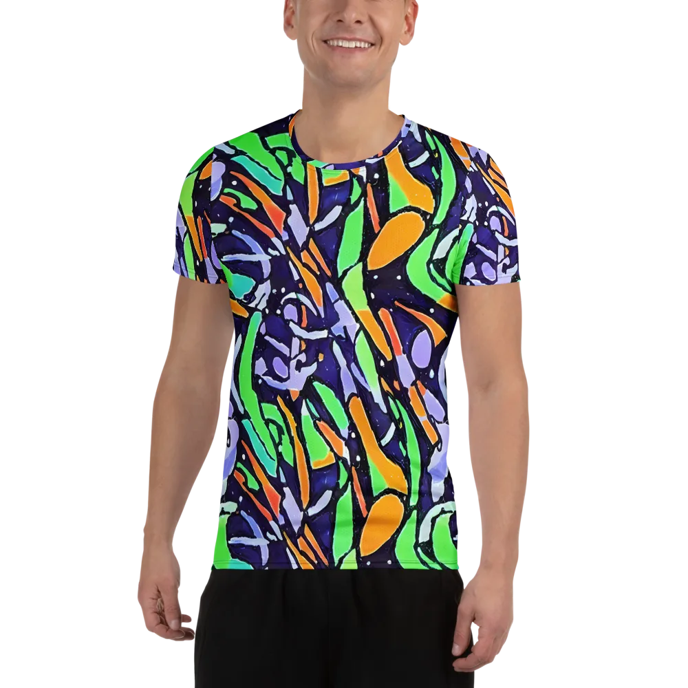 Night Garden on Men's Athletic T-Shirt — Front