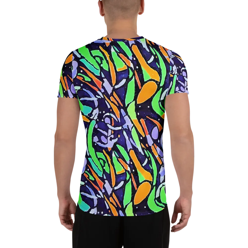 Night Garden on Men's Athletic T-Shirt — Back