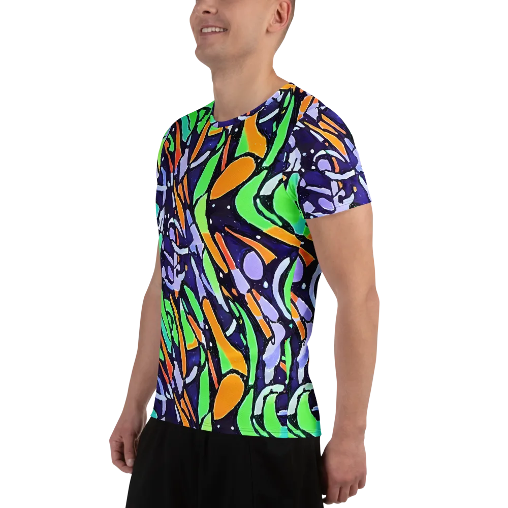 Night Garden on Men's Athletic T-Shirt — Left
