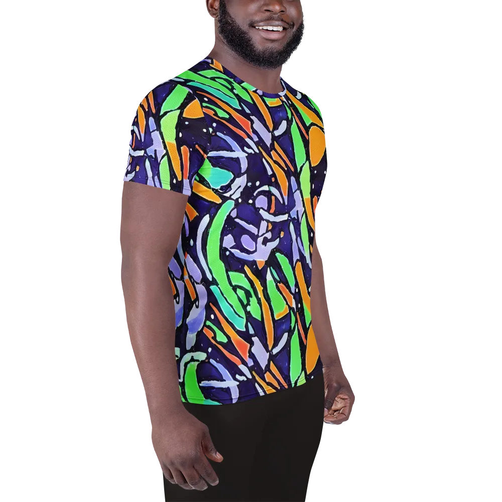 Night Garden on Men's Athletic T-Shirt — Right
