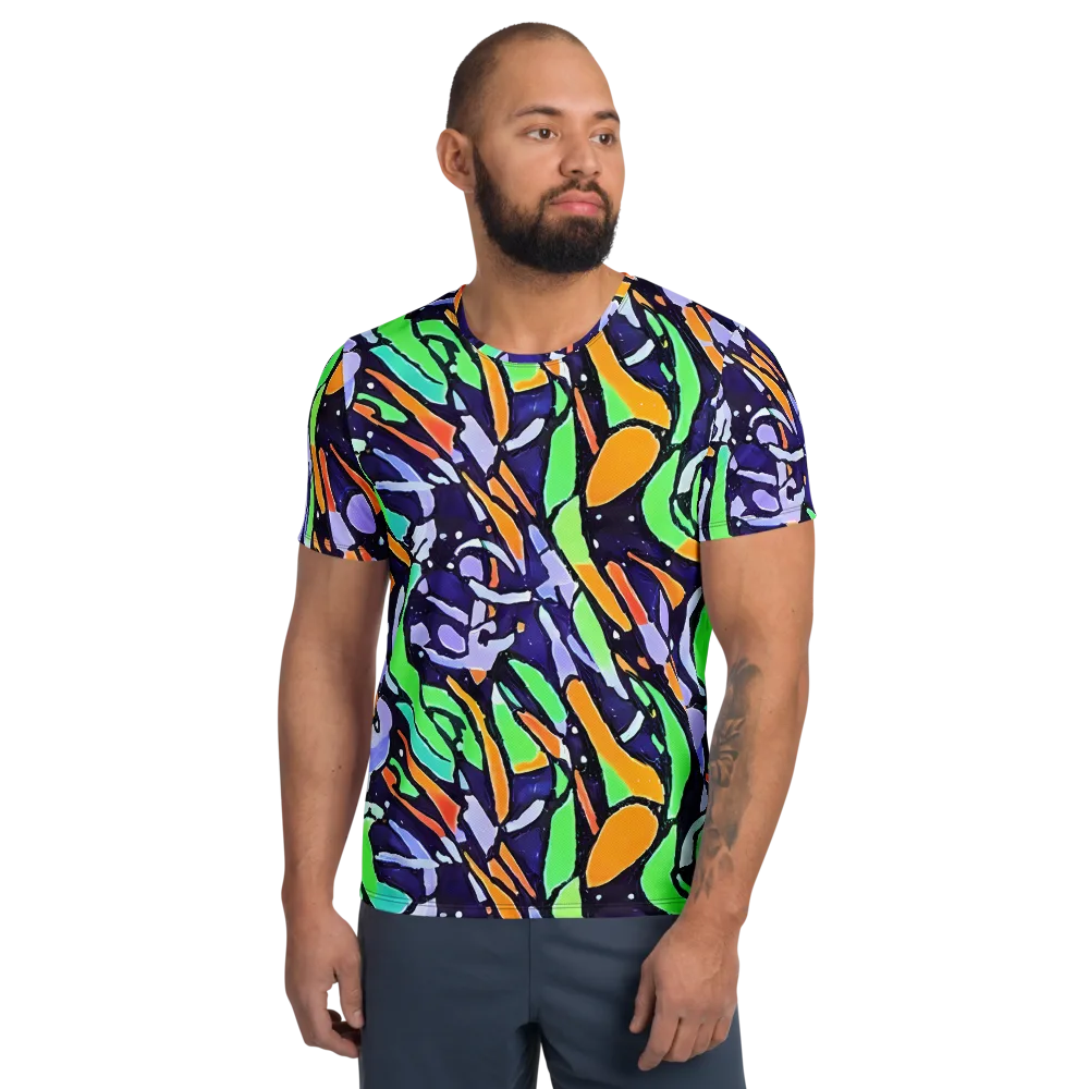 Night Garden on Men's Athletic T-Shirt — Front