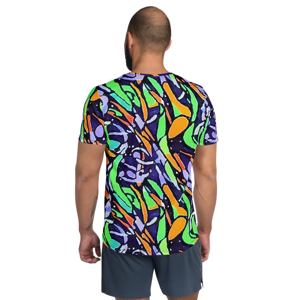Night Garden on Men's Athletic T-Shirt — Back