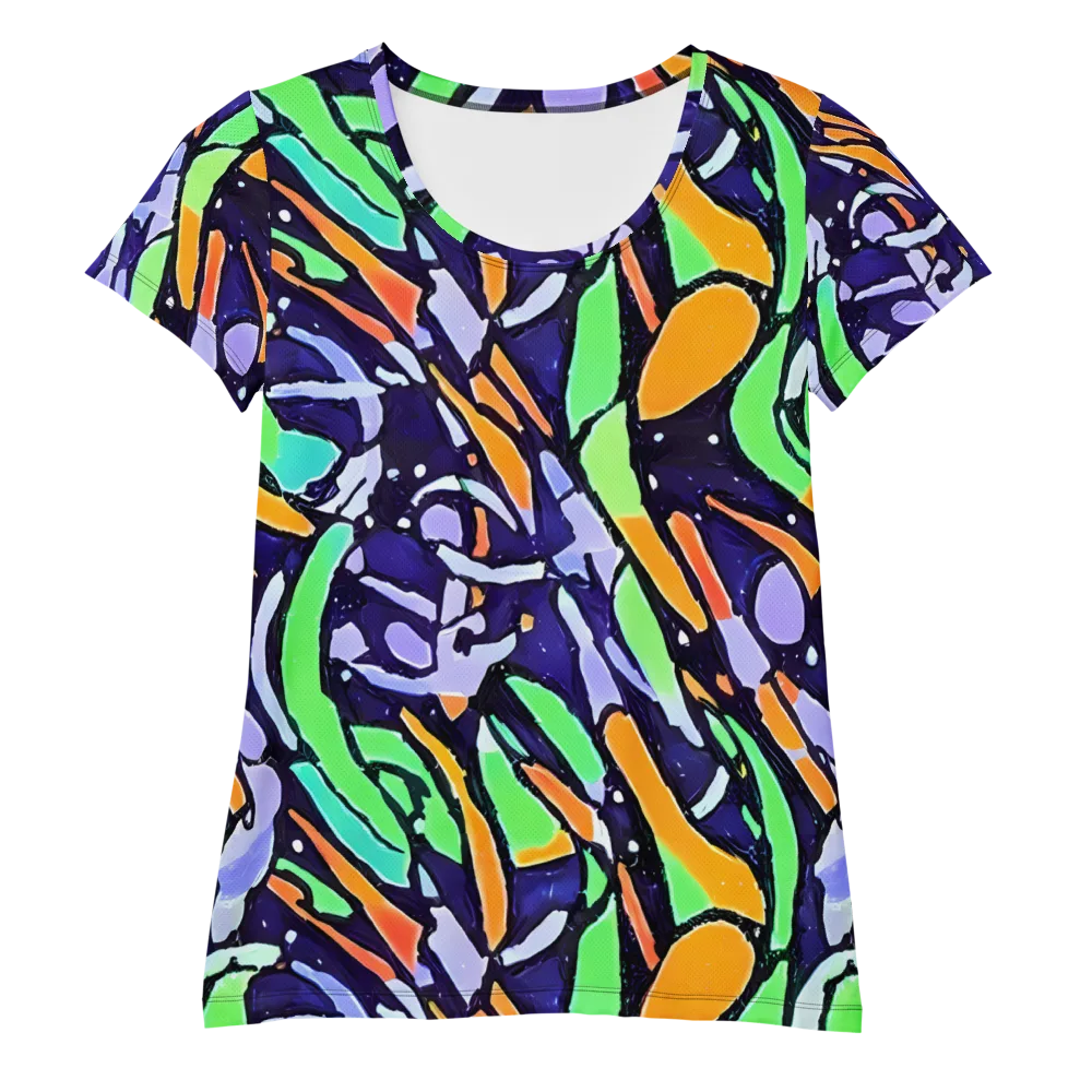 Night Garden on Women's Athletic T-Shirt — Front