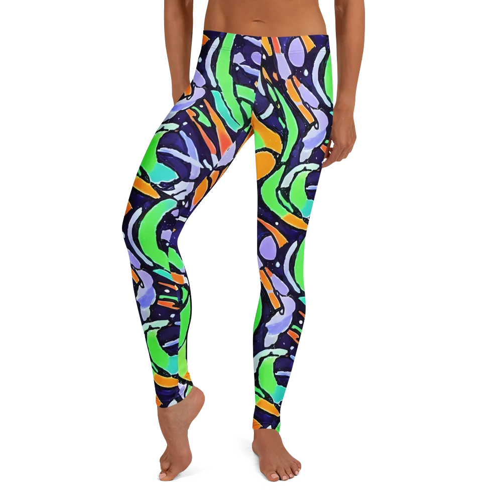 Night Garden on Leggings — Front