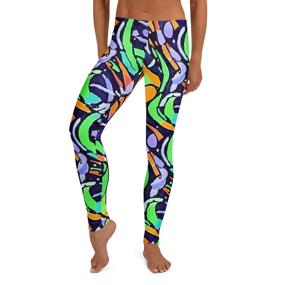Night Garden on Leggings — Front