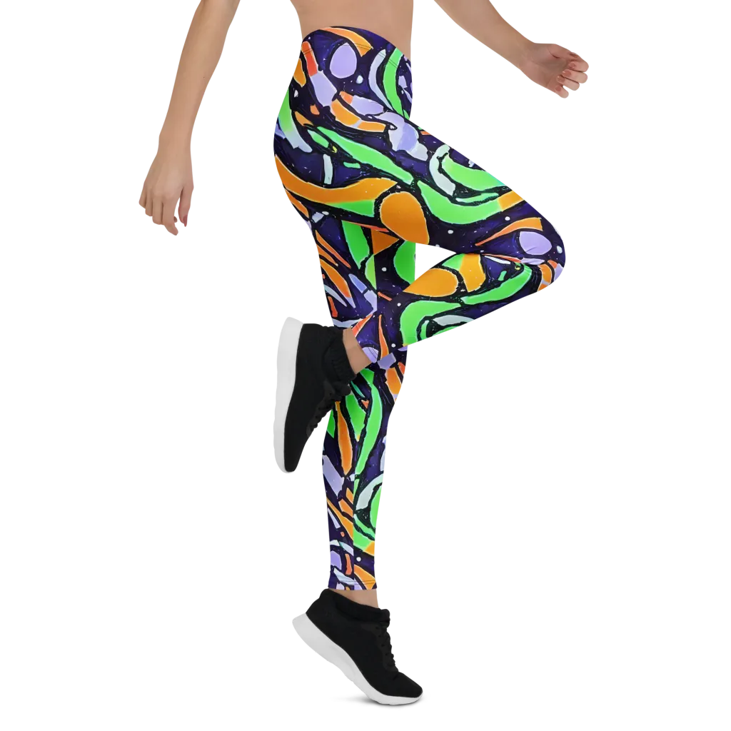 Night Garden on Leggings — Right