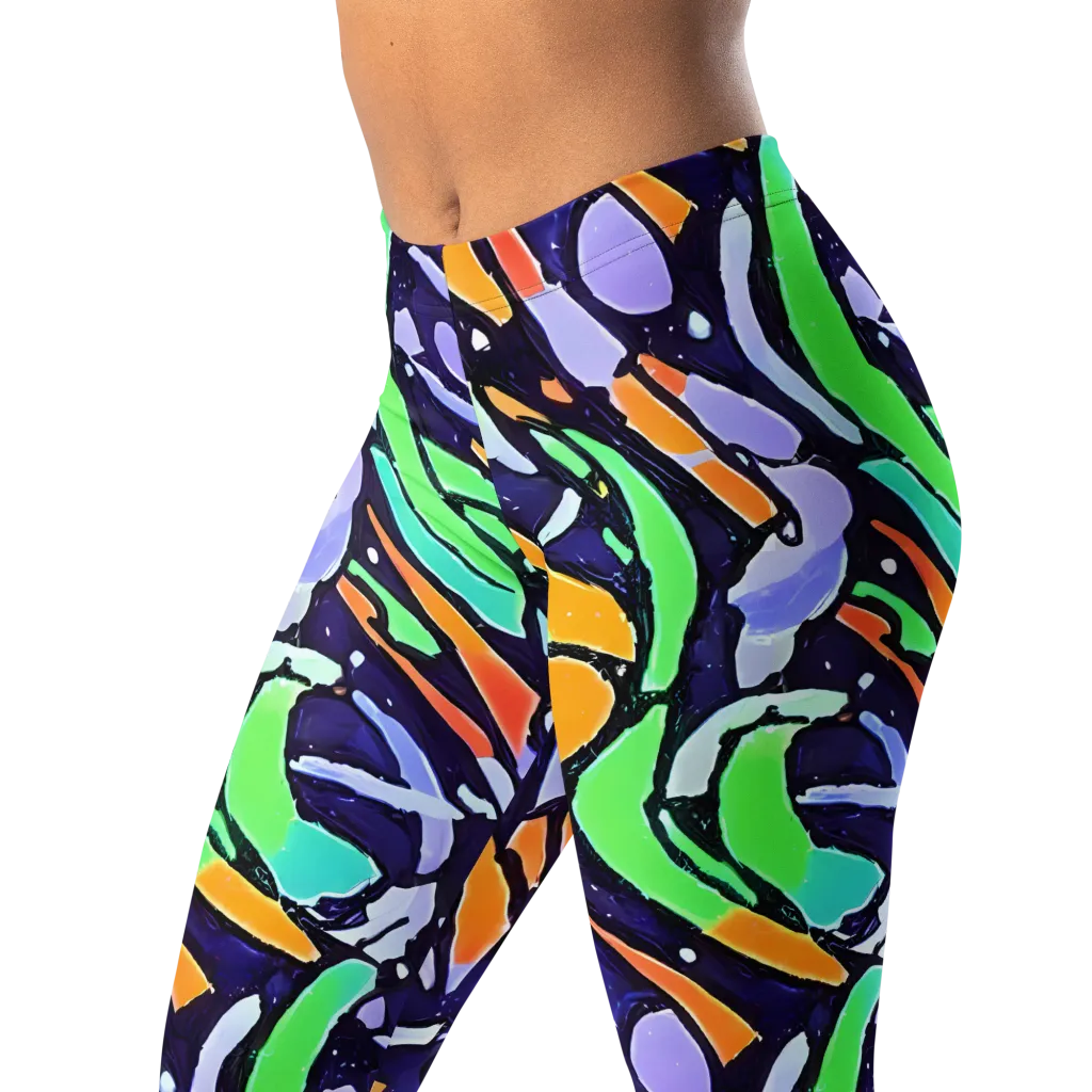 Night Garden on Leggings — Left Front