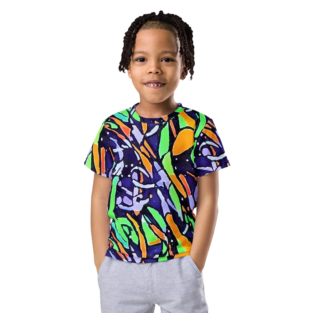 Night Garden on Kids Crew Neck T-Shirt — Front