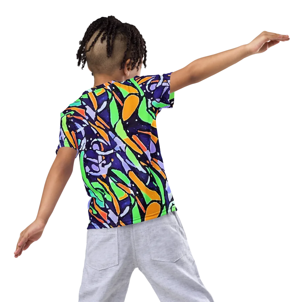 Night Garden on Kids Crew Neck T-Shirt — Back