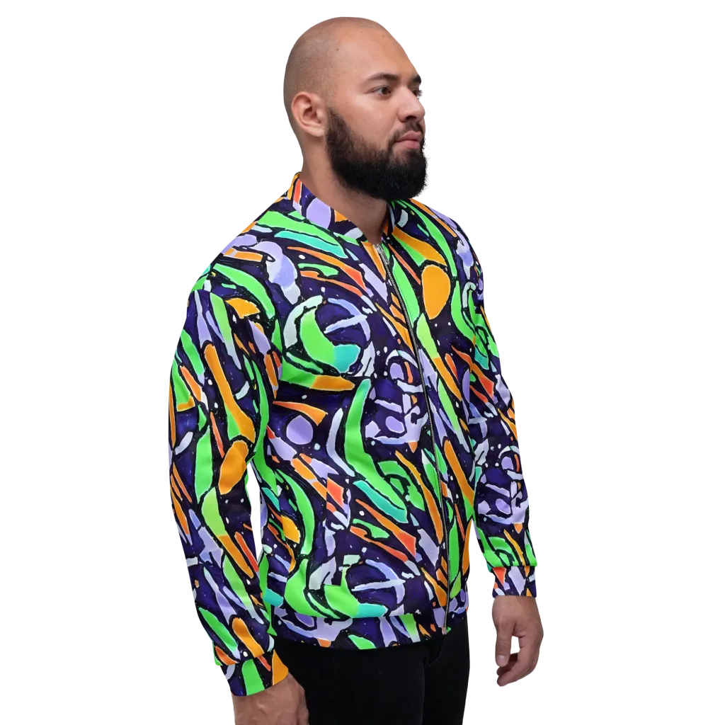 Night Garden on Bomber Jacket — Right