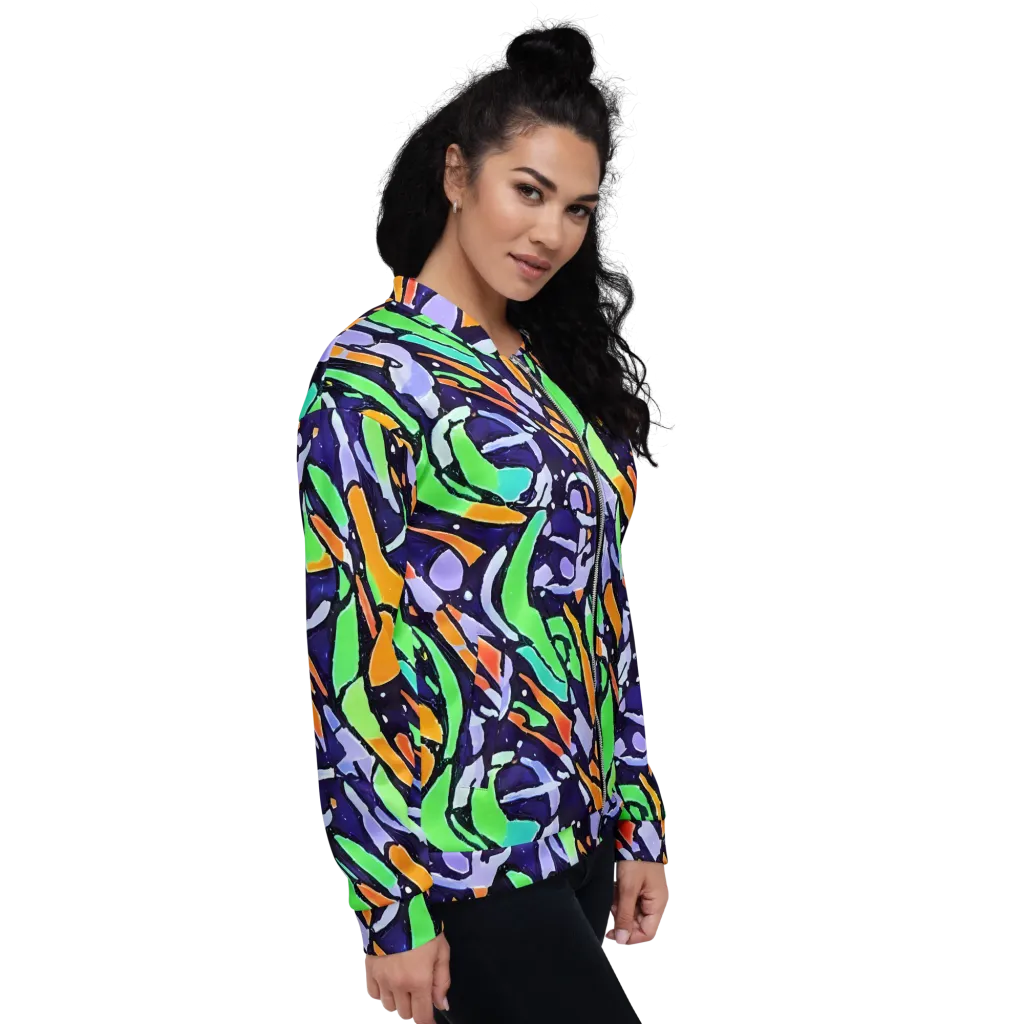 Night Garden on Bomber Jacket — Right